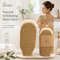 Gants exfoliants en sisal personnalisables avec logo – Éponge naturelle pour le corps, masseur corporel, gommage beauté pour le bain et la douche (homme et femme)
