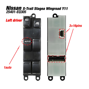 25401-EQ305 25401-AL500 Pour NISSAN X-Trail T30 Wingroad Patrol Stagea 1997-2017, interrupteur de commande de lève-vitre principal 25401EQ305 - Product Image 3