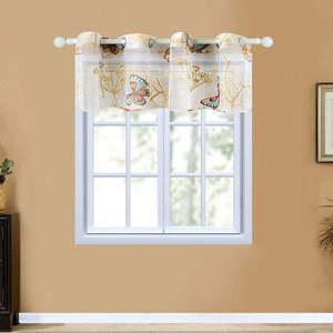 Exquisita mariposa del sudeste asiático, cortinas transparentes de colores brillantes, ventana elegante delicada para la sala de estar, ropa de cama - Product Image 6