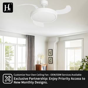 Y360 LED Decorative <b>Ceiling</b> Fan <b>Light</b> with <b>Remote</b> <b>Control</b> 36/42 inch Invisible Telescopic Design Modern Bedroom Fan <b>Light</b> - Product Image 5