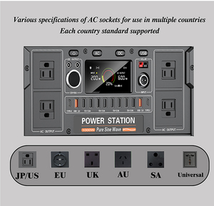 แบตเตอรี่สำรองพลังงาน AC DC 1000W1200W  สถานีพลังงานสำหรับใช้ในบ้านและนอกบ้าน สำหรับตั้งแคมป์ พกพาสะดวก แบตเตอรี่ LiFePO4  สถานีพลังงานแสงอาทิตย์ พร้อม PD 60W 12V 10A - Product Image 3