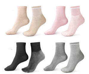 Chaussettes de sport unisexe jetables, mi-mollet, pour le <span class=keywords><strong>jogging</strong></span>, couleurs personnalisables, avec revers tissé antibactérien, pour usage quotidien en hiver - Product Image 1