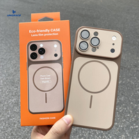 Coque de téléphone magnétique en TPU effet peau avec protection d'objectif pour iPhone 17 Series 16, design de luxe, compatible iPhone 15