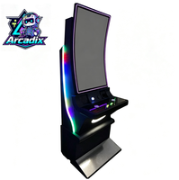 Machine d'arcade sur pied à écran tactile incurvé 4K de 43 pouces, borne multi-jeux à monnayeur pour salle de jeux et centre de divertissement