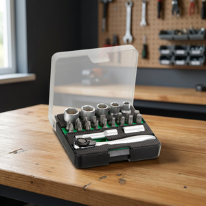 Kit combiné de tournevis hexagonal en acier S2 et embouts de serrage de écrous avec étui rigide, personnalisable OEM - Product Image 2