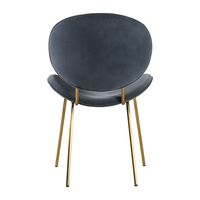 Meubles de salle à manger en gros, chaises de salle à manger modernes et luxueuses en velours rembourré avec pieds en métal doré