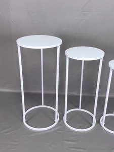Chất lượng cao trang trí đám cưới Nguồn cung cấp Trắng hình trụ tráng miệng Bảng đạo cụ xi lanh bệ đứng thiết lập cho món tráng miệng bảng - Product Image 2