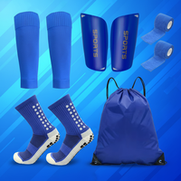Kit de football unisexe en polyester 5-en-1, anti-transpiration, anti-odeur, antidérapant, protection contre les chocs, vente en gros, logo personnalisé, entraînement de football