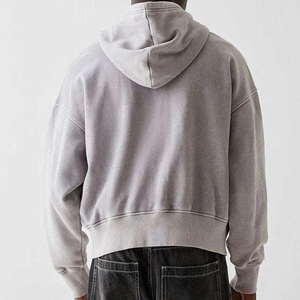 Sweat à capuche zippé personnalisé en molleton 100 % coton 500 g/m² pour streetwear, coupe oversize, épais et uni, par les fabricants - Product Image 4