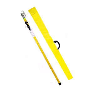 Alavanca telescópica isolante triangular alaranjada <span class=keywords><strong>2</strong></span>.43m-15m vara quente da fibra de vidro da alta tensão - Product Image 2