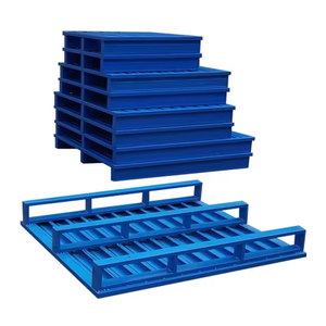 Paleta de Acero de Alta Calidad, Resistente, de Una Sola Cara, para Logística Industrial, Almacenamiento en Bodega, Transporte, <span class=keywords><strong>Yuge</strong></span>, Entrada Bidireccional - Product Image 1
