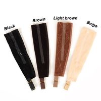 Bandeau de maintien de perruque en velours et silicone de luxe avec logo personnalisé, réglable et antidérapant, accessoire pour perruque