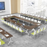 Meubles de bureau, table de conférence moderne et chaises, bureau pliable, table pliable, table modulaire