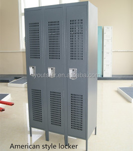 Casier de rangement pour vêtements de travail en métal de style américain, armoire à casiers en acier à 6 portes pour vestiaire - Product Image 3