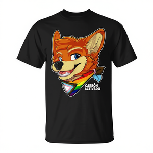 Camiseta Furry Fox Progress Pride, Unisex, para Adultos, Manga Corta, Cuello Redondo, Impresión Digital, Actividades Promocionales - Product Image 2