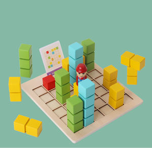 Hot New Product Wooden Small Porters Building Block Diversión Juguetes educativos para edades tempranas Ejercicio Pensamiento lógico Bloques de juguete para niños - Product Image 5
