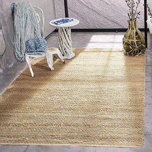 Tapis rond tressé 100% jute pour la maison, antidérapant, adapté aux animaux domestiques, fibre naturelle de haute qualité, grand format, tissé texturé - Product Image 3
