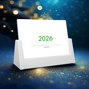 Junhua LU-031 quảng cáo 2026 lịch đơn bìa cứng 366 trang óng ánh Acrylic sáng tạo Tùy chỉnh cao cấp Da kỹ thuật số - Product Image 2