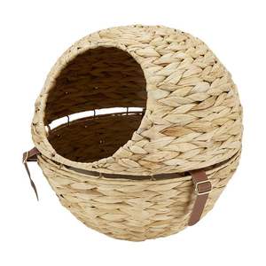 Top Lieferant für Haustier produkte 2024 Katze Hund Kaninchen haus machen aus Rattan Hyazinthe/Gras matte für Hamster Kaffee Holz Hund Kauen - Product Image 3
