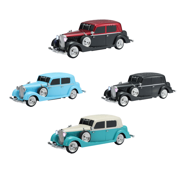 WS-1934 10W Retro Car Design Wireless for 5.4 Speaker with RGB LED & Display Screen for Computer & Mobile Phone