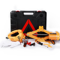 Kit hydraulique portatif de cric de voiture électrique du professionnel 3 tonnes avec la clé électrique
