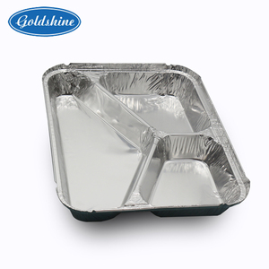 Có thể tái chế hai compartmental thuôn dài Takeaway vuông Aluminum foil container - Product Image 4