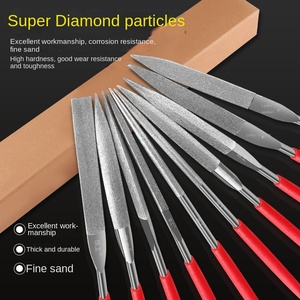 Cấp công nghiệp kích thước nhỏ kim cương Carbide tay tập tin 10 các loại Emery hợp kim tam giác 150 lưới phẳng hình bán nguyệt rasps tập tin - Product Image 4