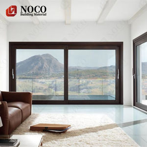 Nero isolamento termico in alluminio risparmio energetico cursore panoramico multi slide sovrapposizione pila <span class=keywords><strong>porta</strong></span> <span class=keywords><strong>scorrevole</strong></span> patio - Product Image 6