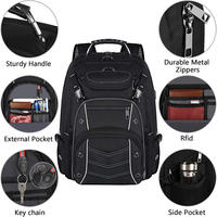 Nouveau sac à dos d'affaires élégant pour ordinateur portable avec port USB, en tissu Oxford, grande capacité, imperméable, pour voyage en extérieur