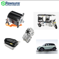 Nouveau Kit de Conversion Électrique Rawsuns RFD76-4kW 72V 4kW pour Véhicules Électriques avec Moteur PMSM à Fil Plat en Forme d'Épingle, Contrôleur Électrique et Onduleur Universel pour Tricycle