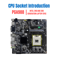 全新 HM65 薄型 Mini-ITX 主板支持 Intel 第二代和第三代笔记本电脑 CPU DDR3 SO-DIMM MSATA SSD SATA2.0 HM65 Mini-ITX 主板