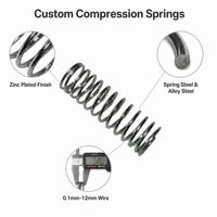 Ressorts de compression de bobines de fil plat cylindrique d'acier inoxydable 304 faits sur commande par l'usine chinoise