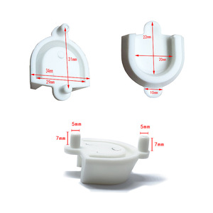 Support mural en plastique pour tringle de penderie 34x31x29mm pour rail de rangement de vêtements - Product Image 1