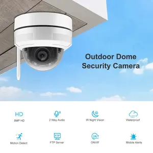 Innotronik CamhiPro应用圆顶摄像机双向音频8MP固定迷你PTZ户外安全摄像机红外夜视智能生活 - Product Image 3