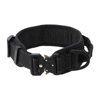 Collier de chien en nylon réglable avec poignée, anti-évasion, personnalisable, vente en gros, accessoires pour animaux de compagnie en vrac