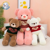 OEM ODM CE Jouet en fourrure douce personnalisé en forme d'ours Jouet en peluche personnalisé Animal surdimensionné Saint-Valentin Ours en peluche de 1 m Jouets en peluche