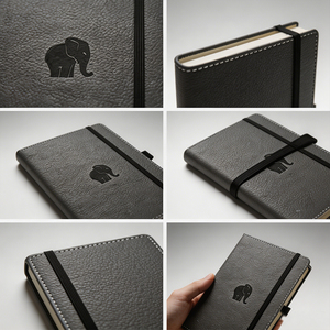 Cuaderno A5 de Cuero PU con Grabado de Elefante para Oficina y Negocios - Product Image 5