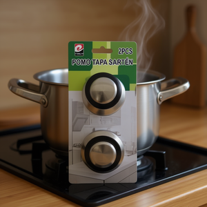 POMO TAPA SARTN 2PCS Manopola per coperchio pentola in acciaio inossidabile, utensile da cucina - Product Image 3