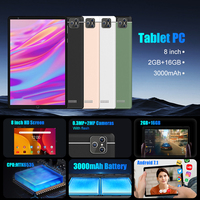 Tablet PC de 8 y 10 Pulgadas Ultrafina con Pantalla Táctil LCD IPS, Android Quad Core, 3G, 4G, Netbook para Negocios, Estudiantes y Educación