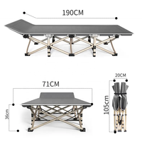 Lit de Camping à cadre métallique pliant Portable de haute qualité pour adultes Vente en gros de lit de couchage portable en plein air