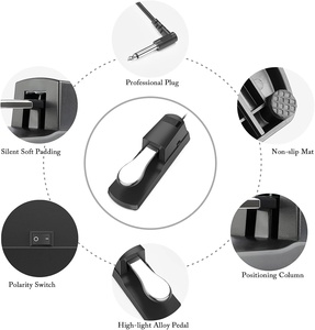 Pedal de sustain profesional prémium para teclado/piano digital, pedal de extensión para sintetizador, para piano electrónico y órgano - Product Image 3