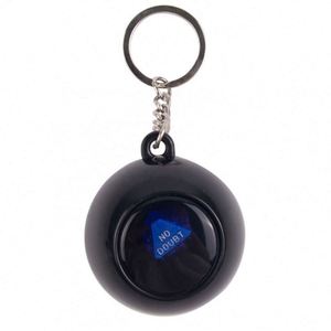 Custom <b>Personalized</b> Magic 8 Ball Toy Mini Prophecy Fortune Telling <b>Keychain</b> Made of Durable ABS Material - Product Image 3