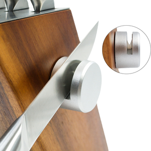 Juego de Cuchillos de Cocina con Hoja de Acero Inoxidable Plateado LFGB Forjado Profesional de Chef y Macheta con Soporte - Product Image 5