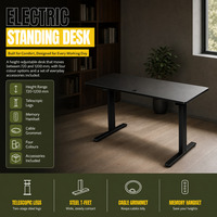 Cadre de bureau assis-debout électrique à moteur unique, version e-commerce, tables incluses