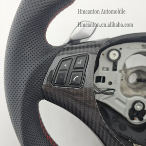 Volante Deportivo de Cuero Perforado y Fibra de Carbono para BMW Serie 3 E90 E91 E92 E93, Producto Popular - Product Image 4