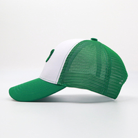 Gorra de Béisbol de Malla Bicolor Personalizada OEM con Logotipo Bordado en Relieve, Cierre de Plástico con Broche a Presión, Gorra Deportiva de 6 Paneles, Color Personalizado de Fábrica