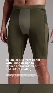 Pantaloncini da Corsa a Compressione per Uomo, Elastici e Traspiranti con Fori, Asciugatura Rapida, Ideali per Maratona - Product Image 5