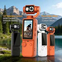 Caméra corporelle portable Pocket 3, caméra de vlogging 4K HD, caméra d'action portable avec 180° °   Objectif rotatif