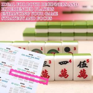 Détecteur de lignes de Mahjong en acrylique rose en forme d'éventail pour débutants et passionnés de Mahjong, <span class=keywords><strong>jeu</strong></span> de société de divertissement, règles du Mahjong - Product Image 4