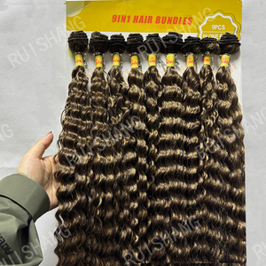 Wholesale Bulk Deep Wave <strong>Weaving</strong> Hair Bundles 9X Pack <strong>Jerry</strong> <strong>Curl</strong> Human Hair Feeling Weave Hair Extensions for Colombia Brazil - Product Image 3
